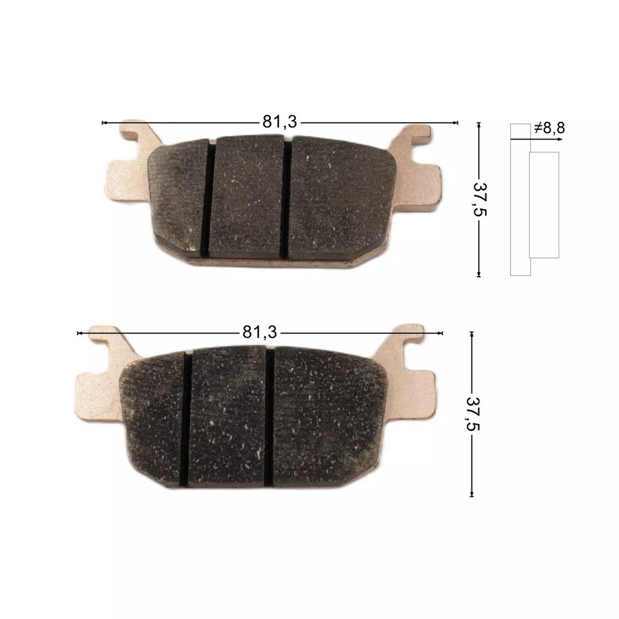 QJ MOTOR SRK 125-S ARKA DİSK BALATASI TAKIM [125-S - BN125] #RK 55050